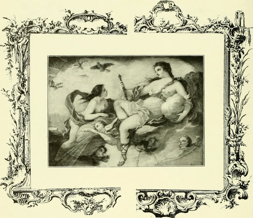 An illustration from An historical guide to French interiors, furniture, decoration, woodwork & allied arts during the last half of the seventeenth century, the whole of the eighteenth century, and the earlier part of the nineteenth, 1903, leaf 291