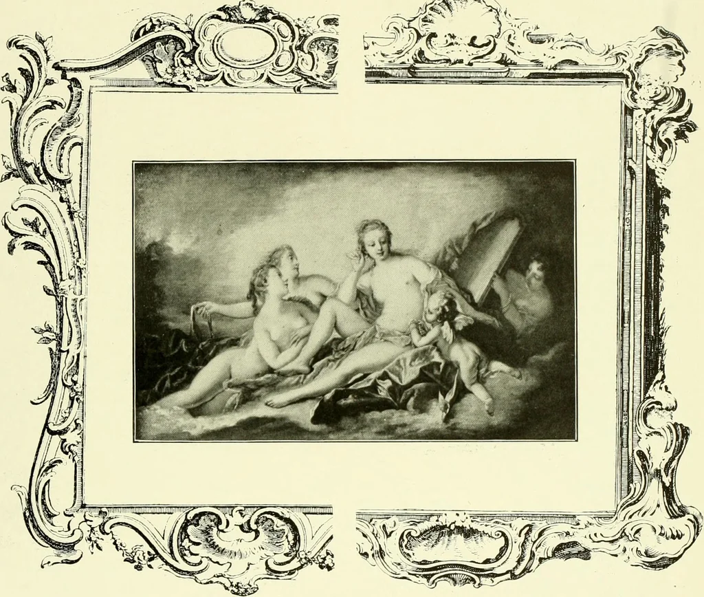 An illustration from An historical guide to French interiors, furniture, decoration, woodwork & allied arts during the last half of the seventeenth century, the whole of the eighteenth century, and the earlier part of the nineteenth, 1903, leaf 292