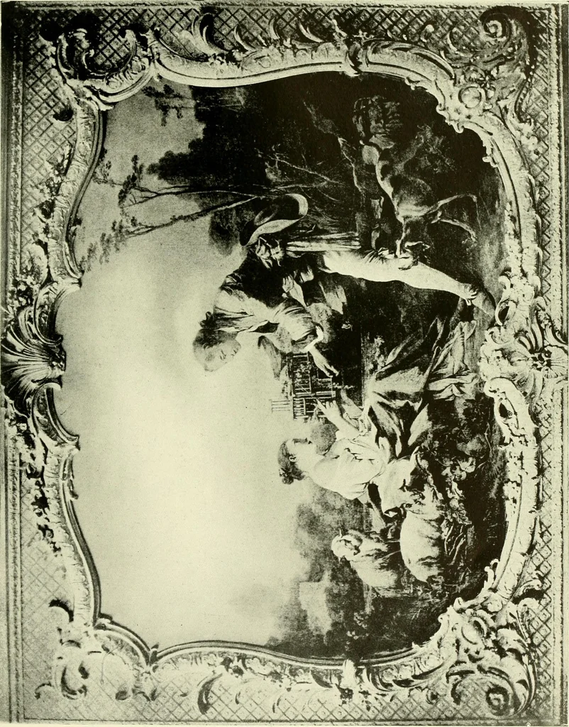 An illustration from An historical guide to French interiors, furniture, decoration, woodwork & allied arts during the last half of the seventeenth century, the whole of the eighteenth century, and the earlier part of the nineteenth, 1903, leaf 296