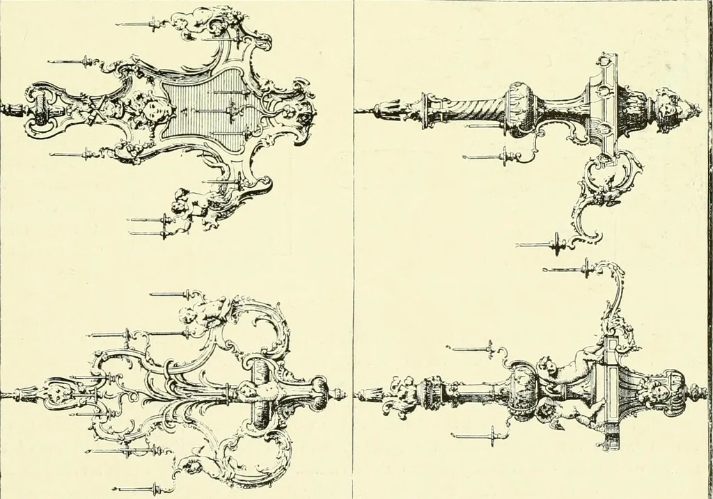 An illustration from An historical guide to French interiors, furniture, decoration, woodwork & allied arts during the last half of the seventeenth century, the whole of the eighteenth century, and the earlier part of the nineteenth, 1903, leaf 298