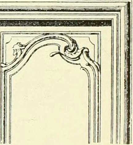 An illustration from An historical guide to French interiors, furniture, decoration, woodwork & allied arts during the last half of the seventeenth century, the whole of the eighteenth century, and the earlier part of the nineteenth, 1903, leaf 308