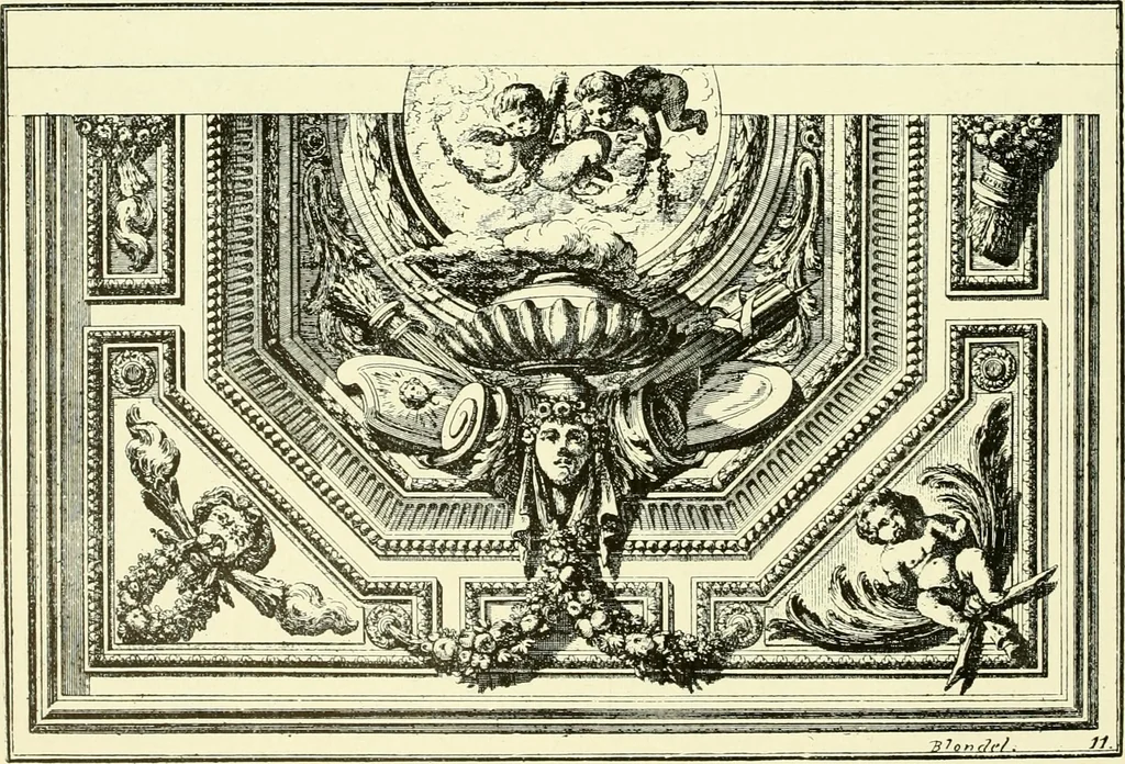 An illustration from An historical guide to French interiors, furniture, decoration, woodwork & allied arts during the last half of the seventeenth century, the whole of the eighteenth century, and the earlier part of the nineteenth, 1903, leaf 309