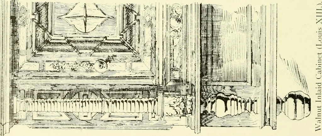 An illustration from An historical guide to French interiors, furniture, decoration, woodwork & allied arts during the last half of the seventeenth century, the whole of the eighteenth century, and the earlier part of the nineteenth, 1903, leaf 31