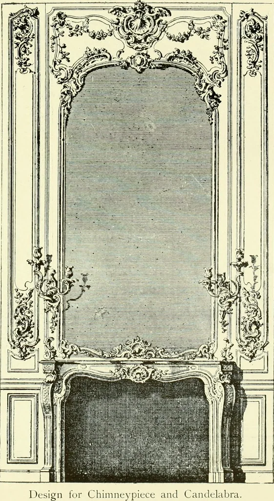 An illustration from An historical guide to French interiors, furniture, decoration, woodwork & allied arts during the last half of the seventeenth century, the whole of the eighteenth century, and the earlier part of the nineteenth, 1903, leaf 312