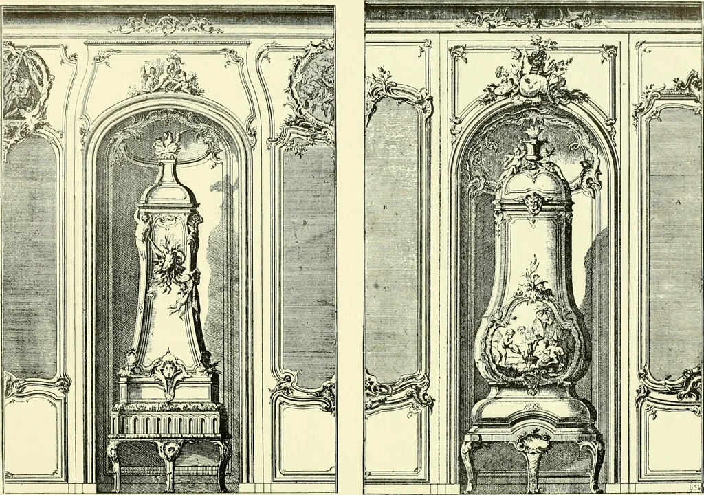 An illustration from An historical guide to French interiors, furniture, decoration, woodwork & allied arts during the last half of the seventeenth century, the whole of the eighteenth century, and the earlier part of the nineteenth, 1903, leaf 313