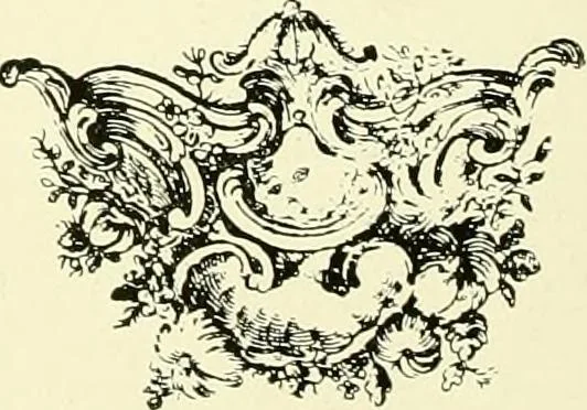 An illustration from An historical guide to French interiors, furniture, decoration, woodwork & allied arts during the last half of the seventeenth century, the whole of the eighteenth century, and the earlier part of the nineteenth, 1903, leaf 317