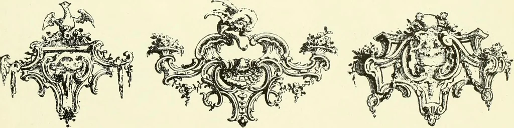 An illustration from An historical guide to French interiors, furniture, decoration, woodwork & allied arts during the last half of the seventeenth century, the whole of the eighteenth century, and the earlier part of the nineteenth, 1903, leaf 318