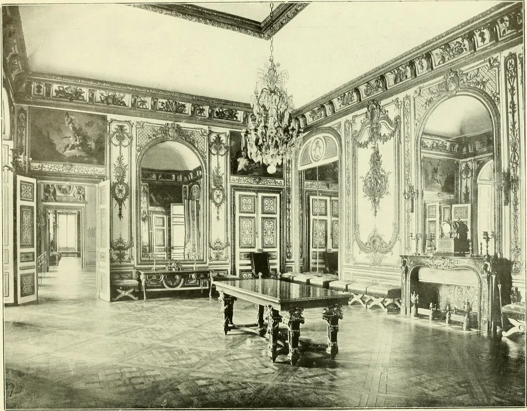 An illustration from An historical guide to French interiors, furniture, decoration, woodwork & allied arts during the last half of the seventeenth century, the whole of the eighteenth century, and the earlier part of the nineteenth, 1903, leaf 327