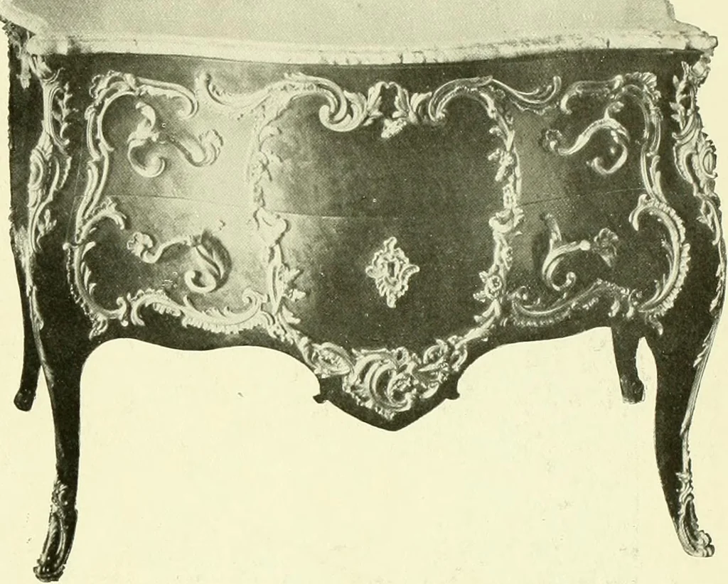 An illustration from An historical guide to French interiors, furniture, decoration, woodwork & allied arts during the last half of the seventeenth century, the whole of the eighteenth century, and the earlier part of the nineteenth, 1903, leaf 330