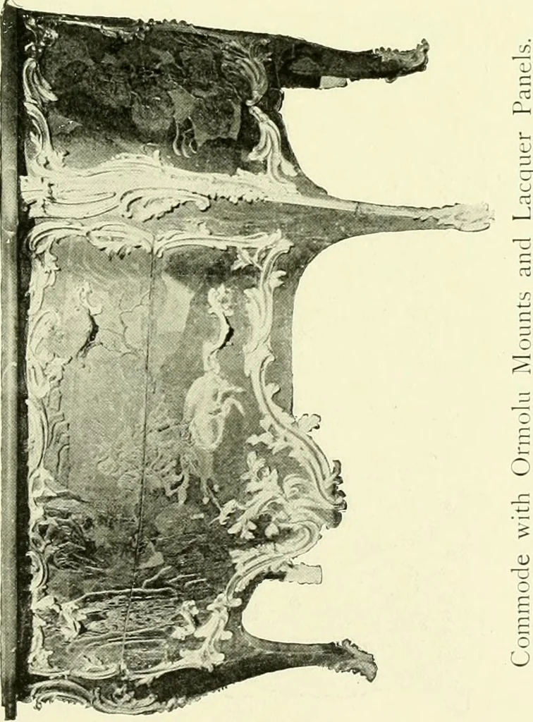 An illustration from An historical guide to French interiors, furniture, decoration, woodwork & allied arts during the last half of the seventeenth century, the whole of the eighteenth century, and the earlier part of the nineteenth, 1903, leaf 330