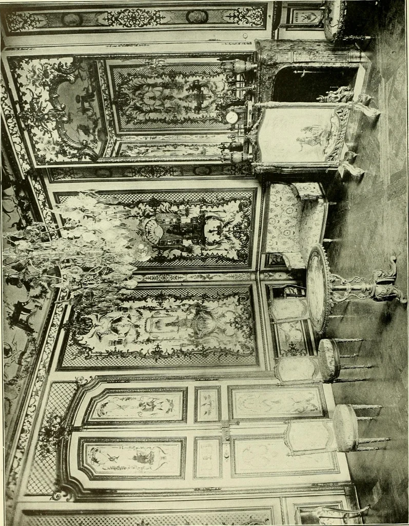 An illustration from An historical guide to French interiors, furniture, decoration, woodwork & allied arts during the last half of the seventeenth century, the whole of the eighteenth century, and the earlier part of the nineteenth, 1903, leaf 333