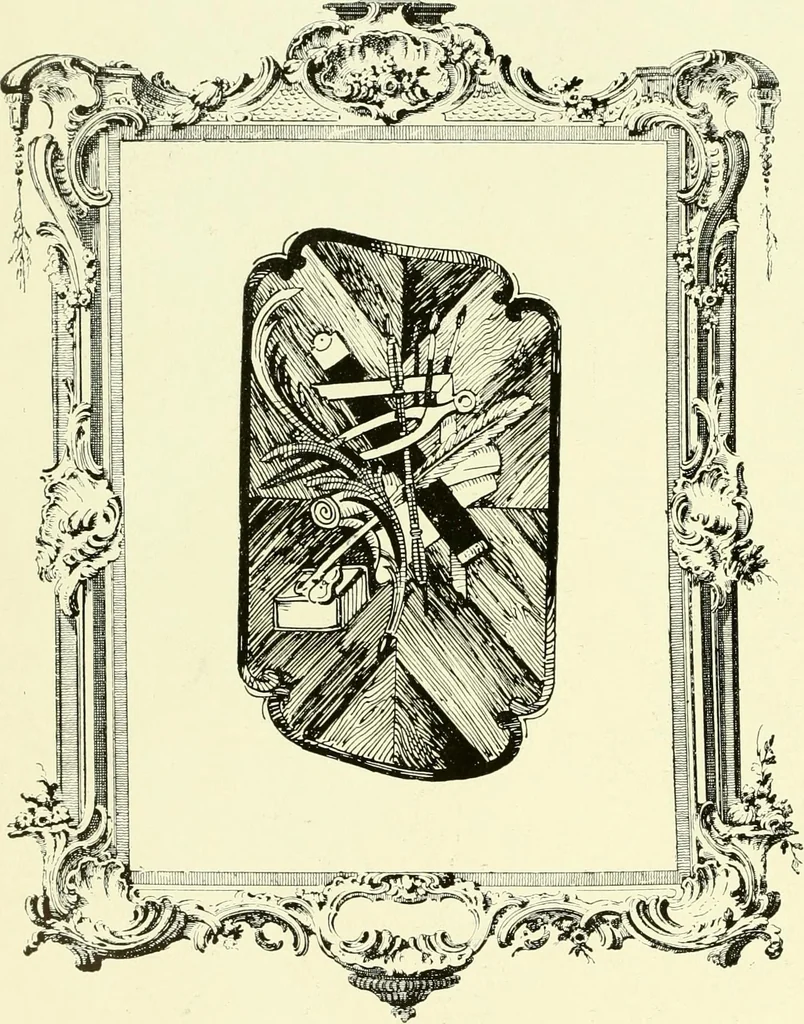 An illustration from An historical guide to French interiors, furniture, decoration, woodwork & allied arts during the last half of the seventeenth century, the whole of the eighteenth century, and the earlier part of the nineteenth, 1903, leaf 335