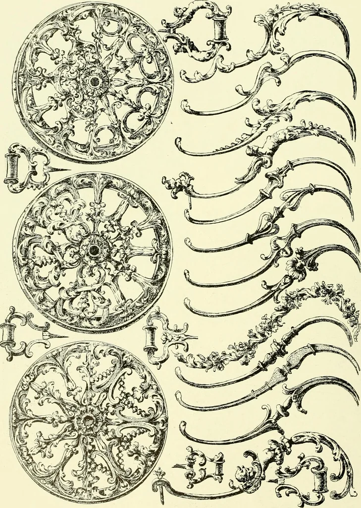 An illustration from An historical guide to French interiors, furniture, decoration, woodwork & allied arts during the last half of the seventeenth century, the whole of the eighteenth century, and the earlier part of the nineteenth, 1903, leaf 337