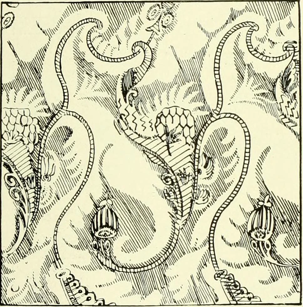 An illustration from An historical guide to French interiors, furniture, decoration, woodwork & allied arts during the last half of the seventeenth century, the whole of the eighteenth century, and the earlier part of the nineteenth, 1903, leaf 34