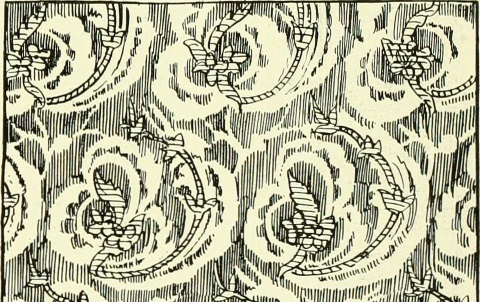 An illustration from An historical guide to French interiors, furniture, decoration, woodwork & allied arts during the last half of the seventeenth century, the whole of the eighteenth century, and the earlier part of the nineteenth, 1903, leaf 34