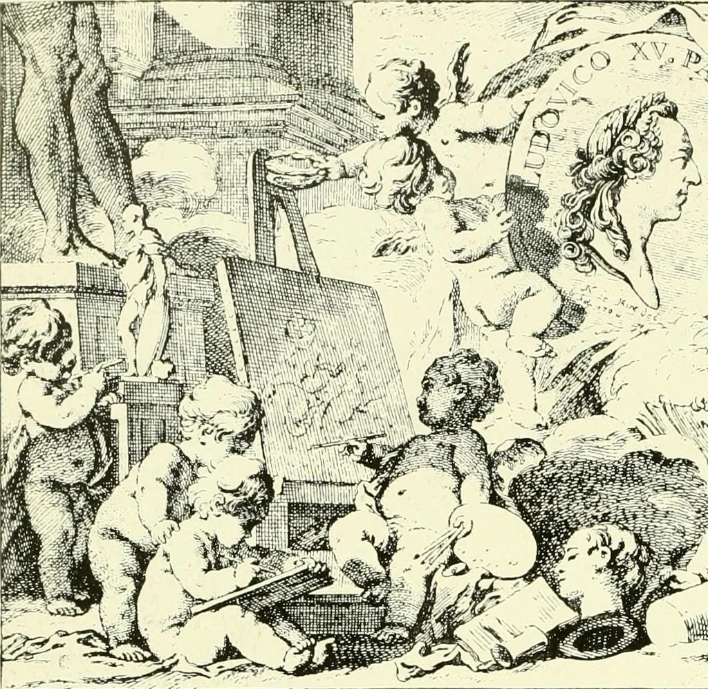 An illustration from An historical guide to French interiors, furniture, decoration, woodwork & allied arts during the last half of the seventeenth century, the whole of the eighteenth century, and the earlier part of the nineteenth, 1903, leaf 343