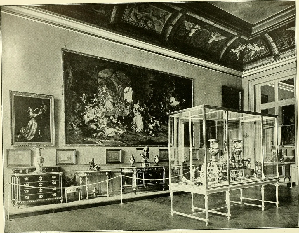 An illustration from An historical guide to French interiors, furniture, decoration, woodwork & allied arts during the last half of the seventeenth century, the whole of the eighteenth century, and the earlier part of the nineteenth, 1903, leaf 345