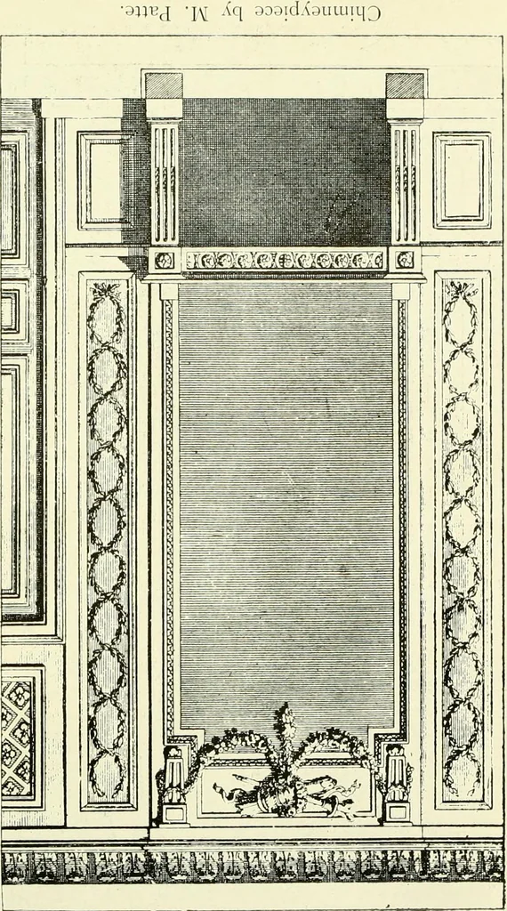 An illustration from An historical guide to French interiors, furniture, decoration, woodwork & allied arts during the last half of the seventeenth century, the whole of the eighteenth century, and the earlier part of the nineteenth, 1903, leaf 346