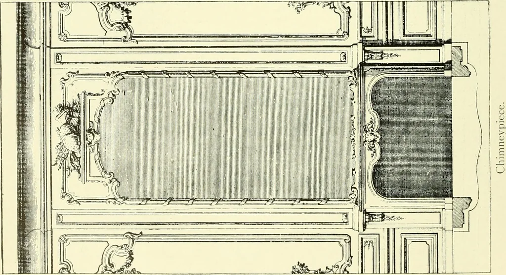 An illustration from An historical guide to French interiors, furniture, decoration, woodwork & allied arts during the last half of the seventeenth century, the whole of the eighteenth century, and the earlier part of the nineteenth, 1903, leaf 347