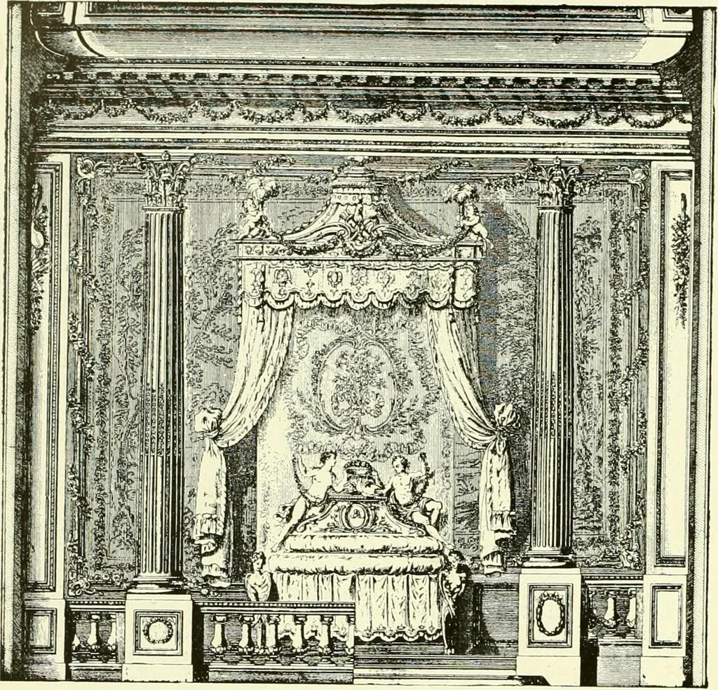 An illustration from An historical guide to French interiors, furniture, decoration, woodwork & allied arts during the last half of the seventeenth century, the whole of the eighteenth century, and the earlier part of the nineteenth, 1903, leaf 349