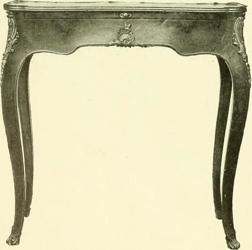 An illustration from An historical guide to French interiors, furniture, decoration, woodwork & allied arts during the last half of the seventeenth century, the whole of the eighteenth century, and the earlier part of the nineteenth, 1903, leaf 349