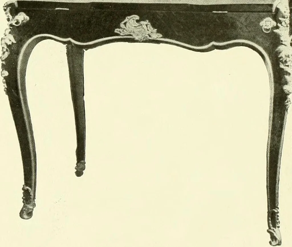 An illustration from An historical guide to French interiors, furniture, decoration, woodwork & allied arts during the last half of the seventeenth century, the whole of the eighteenth century, and the earlier part of the nineteenth, 1903, leaf 350