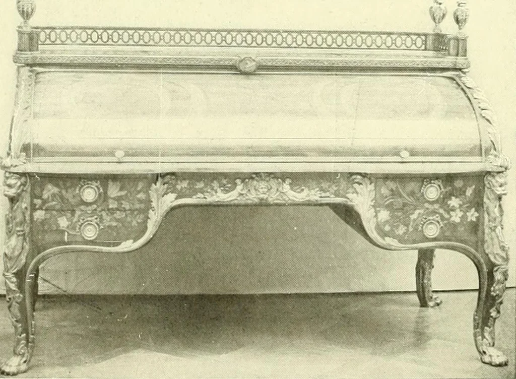 An illustration from An historical guide to French interiors, furniture, decoration, woodwork & allied arts during the last half of the seventeenth century, the whole of the eighteenth century, and the earlier part of the nineteenth, 1903, leaf 351