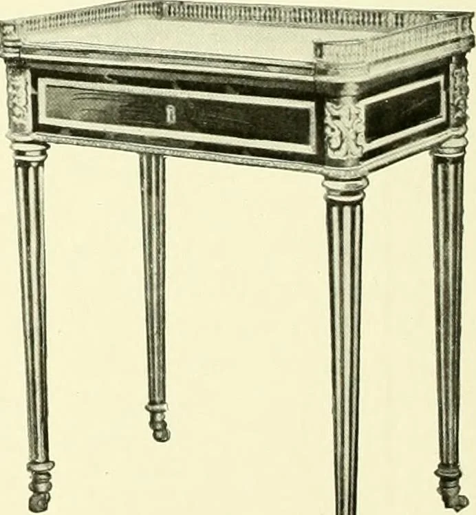 An illustration from An historical guide to French interiors, furniture, decoration, woodwork & allied arts during the last half of the seventeenth century, the whole of the eighteenth century, and the earlier part of the nineteenth, 1903, leaf 351
