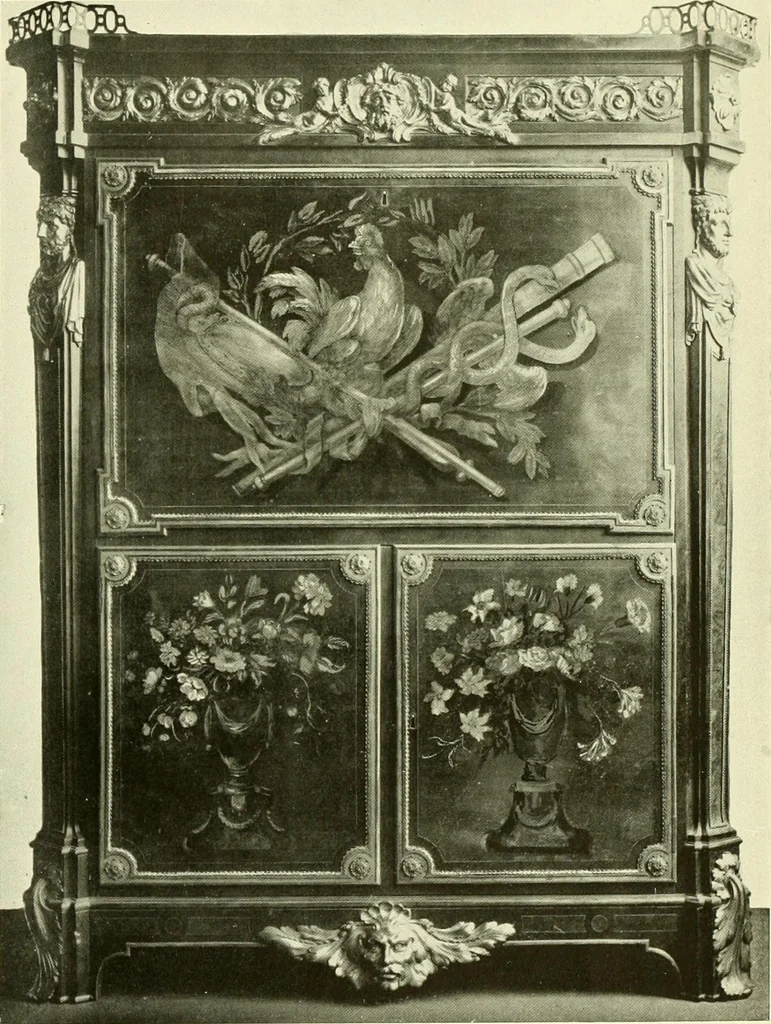 An illustration from An historical guide to French interiors, furniture, decoration, woodwork & allied arts during the last half of the seventeenth century, the whole of the eighteenth century, and the earlier part of the nineteenth, 1903, leaf 356