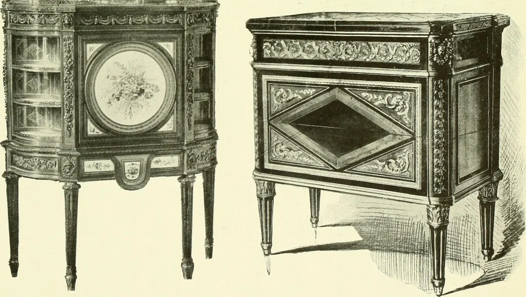 An illustration from An historical guide to French interiors, furniture, decoration, woodwork & allied arts during the last half of the seventeenth century, the whole of the eighteenth century, and the earlier part of the nineteenth, 1903, leaf 358