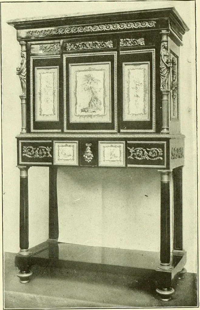 An illustration from An historical guide to French interiors, furniture, decoration, woodwork & allied arts during the last half of the seventeenth century, the whole of the eighteenth century, and the earlier part of the nineteenth, 1903, leaf 360