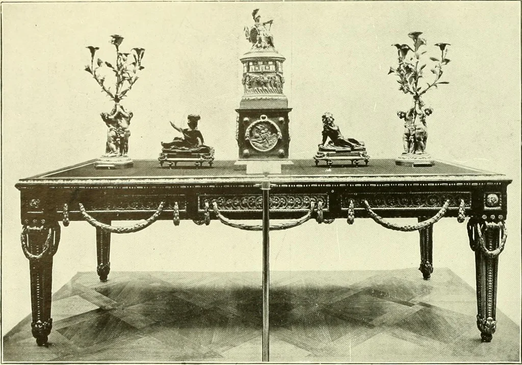 An illustration from An historical guide to French interiors, furniture, decoration, woodwork & allied arts during the last half of the seventeenth century, the whole of the eighteenth century, and the earlier part of the nineteenth, 1903, leaf 361