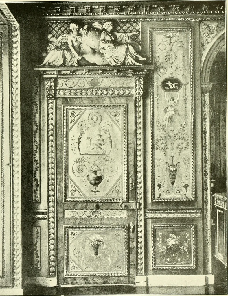 An illustration from An historical guide to French interiors, furniture, decoration, woodwork & allied arts during the last half of the seventeenth century, the whole of the eighteenth century, and the earlier part of the nineteenth, 1903, leaf 366