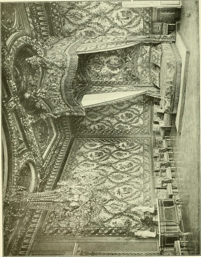 An illustration from An historical guide to French interiors, furniture, decoration, woodwork & allied arts during the last half of the seventeenth century, the whole of the eighteenth century, and the earlier part of the nineteenth, 1903, leaf 367