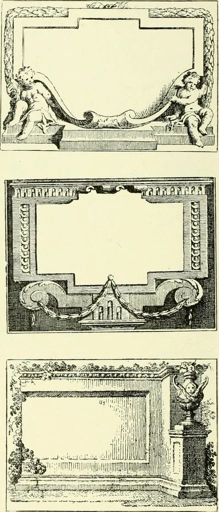 An illustration from An historical guide to French interiors, furniture, decoration, woodwork & allied arts during the last half of the seventeenth century, the whole of the eighteenth century, and the earlier part of the nineteenth, 1903, leaf 371