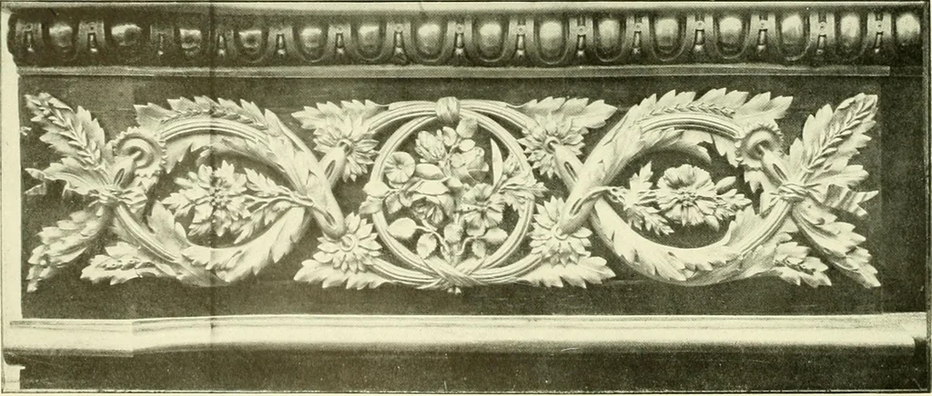An illustration from An historical guide to French interiors, furniture, decoration, woodwork & allied arts during the last half of the seventeenth century, the whole of the eighteenth century, and the earlier part of the nineteenth, 1903, leaf 373