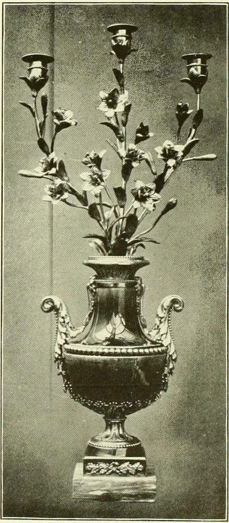 An illustration from An historical guide to French interiors, furniture, decoration, woodwork & allied arts during the last half of the seventeenth century, the whole of the eighteenth century, and the earlier part of the nineteenth, 1903, leaf 374