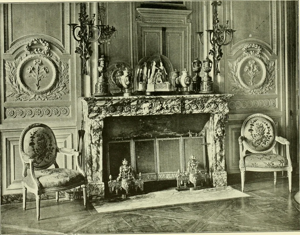 An illustration from An historical guide to French interiors, furniture, decoration, woodwork & allied arts during the last half of the seventeenth century, the whole of the eighteenth century, and the earlier part of the nineteenth, 1903, leaf 378