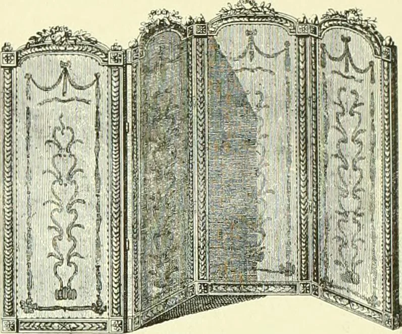 An illustration from An historical guide to French interiors, furniture, decoration, woodwork & allied arts during the last half of the seventeenth century, the whole of the eighteenth century, and the earlier part of the nineteenth, 1903, leaf 380