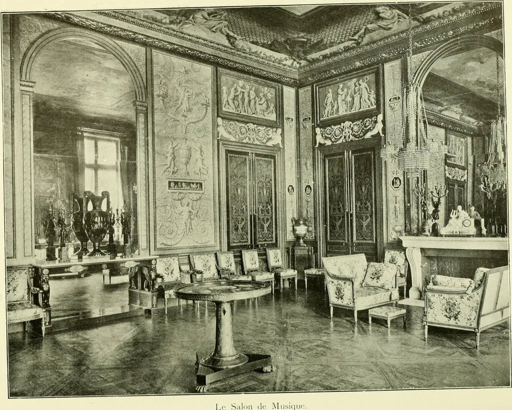 An illustration from An historical guide to French interiors, furniture, decoration, woodwork & allied arts during the last half of the seventeenth century, the whole of the eighteenth century, and the earlier part of the nineteenth, 1903, leaf 381