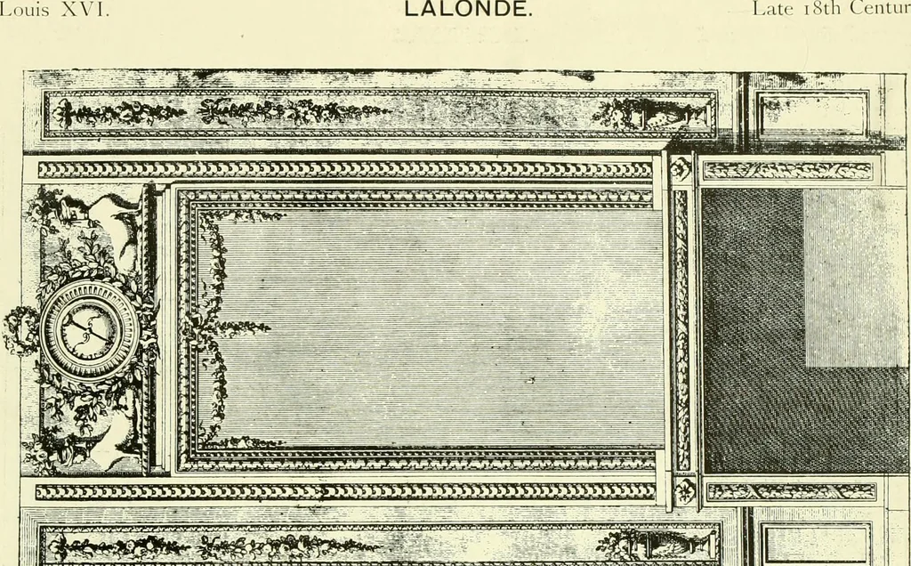 An illustration from An historical guide to French interiors, furniture, decoration, woodwork & allied arts during the last half of the seventeenth century, the whole of the eighteenth century, and the earlier part of the nineteenth, 1903, leaf 390
