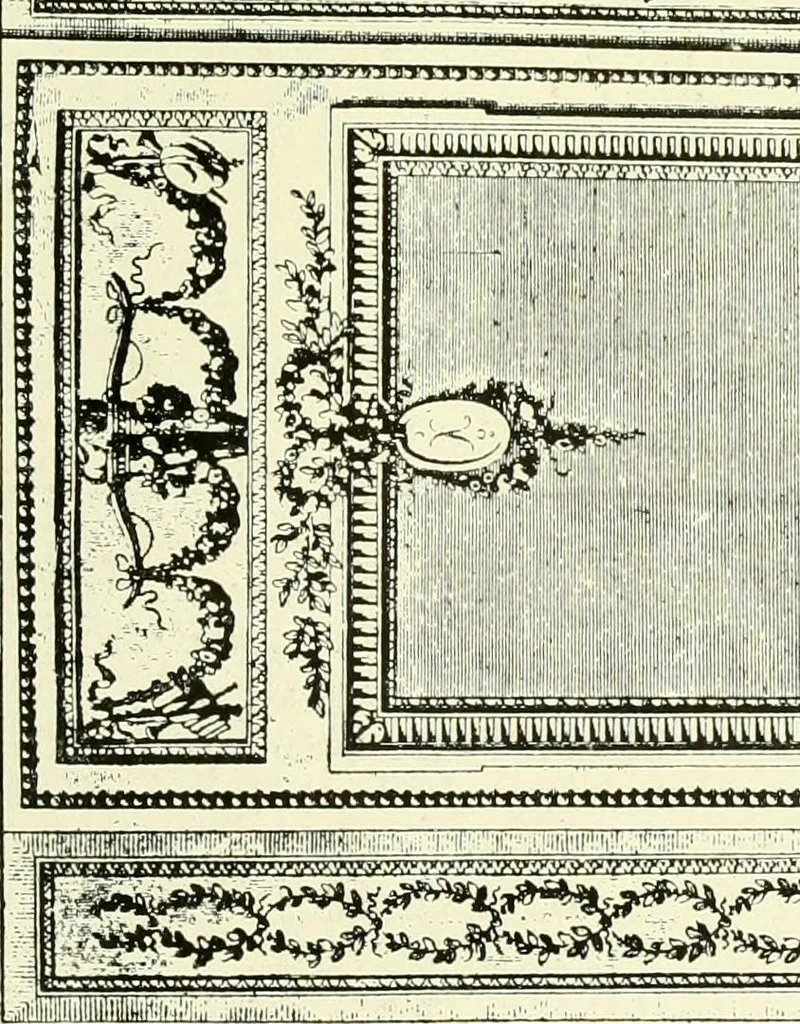 An illustration from An historical guide to French interiors, furniture, decoration, woodwork & allied arts during the last half of the seventeenth century, the whole of the eighteenth century, and the earlier part of the nineteenth, 1903, leaf 390