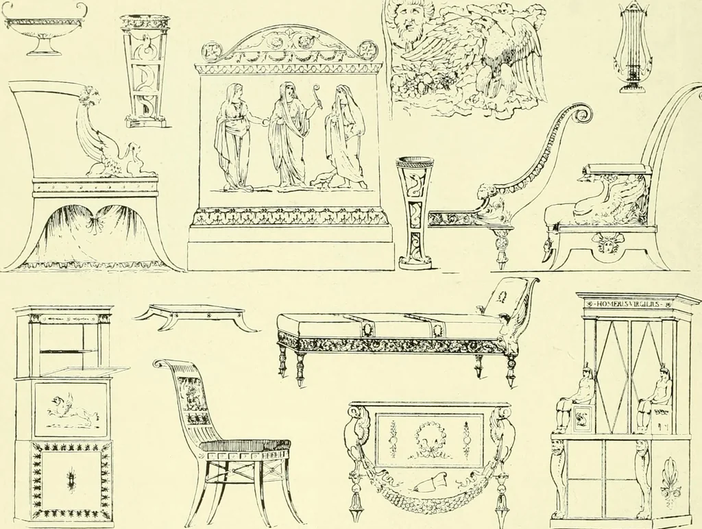 An illustration from An historical guide to French interiors, furniture, decoration, woodwork & allied arts during the last half of the seventeenth century, the whole of the eighteenth century, and the earlier part of the nineteenth, 1903, leaf 395