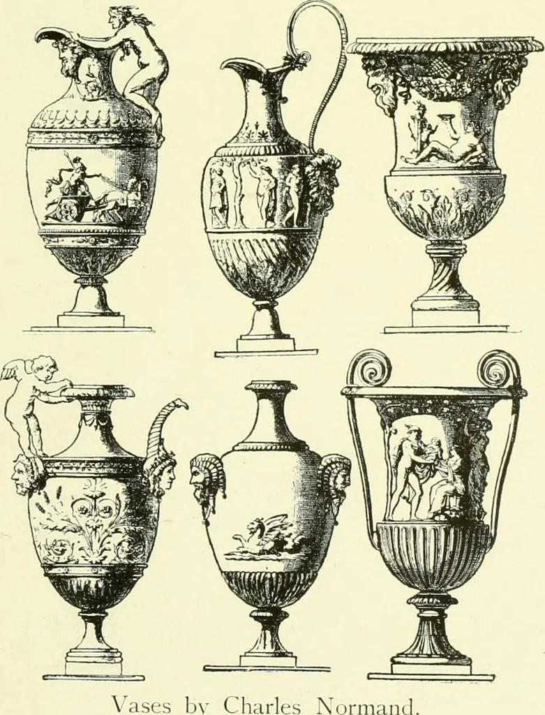 An illustration from An historical guide to French interiors, furniture, decoration, woodwork & allied arts during the last half of the seventeenth century, the whole of the eighteenth century, and the earlier part of the nineteenth, 1903, leaf 396