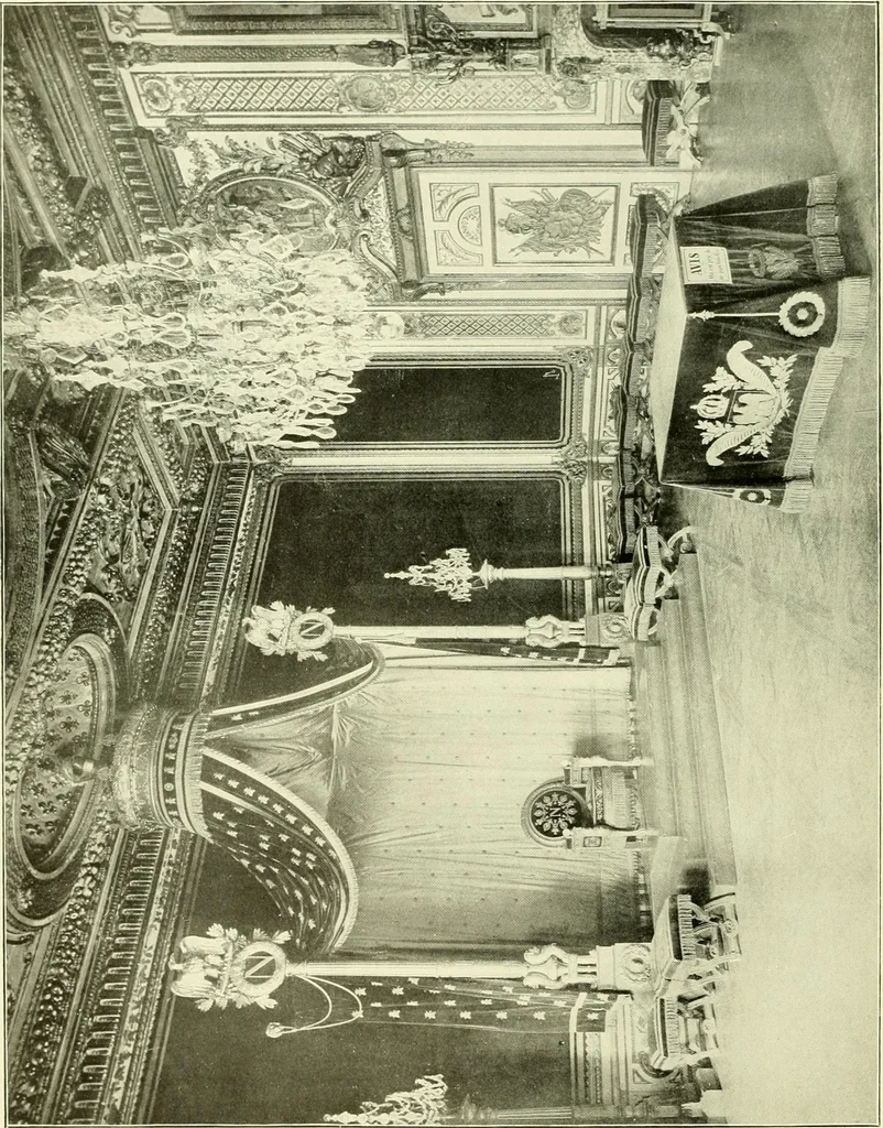 An illustration from An historical guide to French interiors, furniture, decoration, woodwork & allied arts during the last half of the seventeenth century, the whole of the eighteenth century, and the earlier part of the nineteenth, 1903, leaf 397