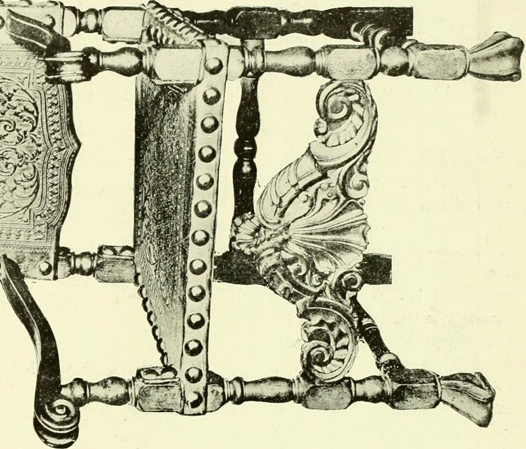 An illustration from An historical guide to French interiors, furniture, decoration, woodwork & allied arts during the last half of the seventeenth century, the whole of the eighteenth century, and the earlier part of the nineteenth, 1903, leaf 40