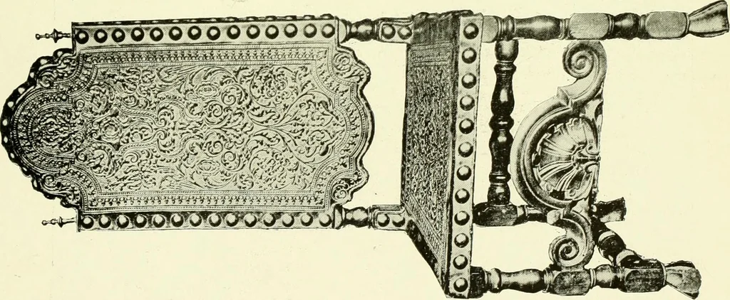 An illustration from An historical guide to French interiors, furniture, decoration, woodwork & allied arts during the last half of the seventeenth century, the whole of the eighteenth century, and the earlier part of the nineteenth, 1903, leaf 40