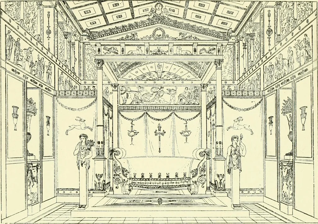 An illustration from An historical guide to French interiors, furniture, decoration, woodwork & allied arts during the last half of the seventeenth century, the whole of the eighteenth century, and the earlier part of the nineteenth, 1903, leaf 402