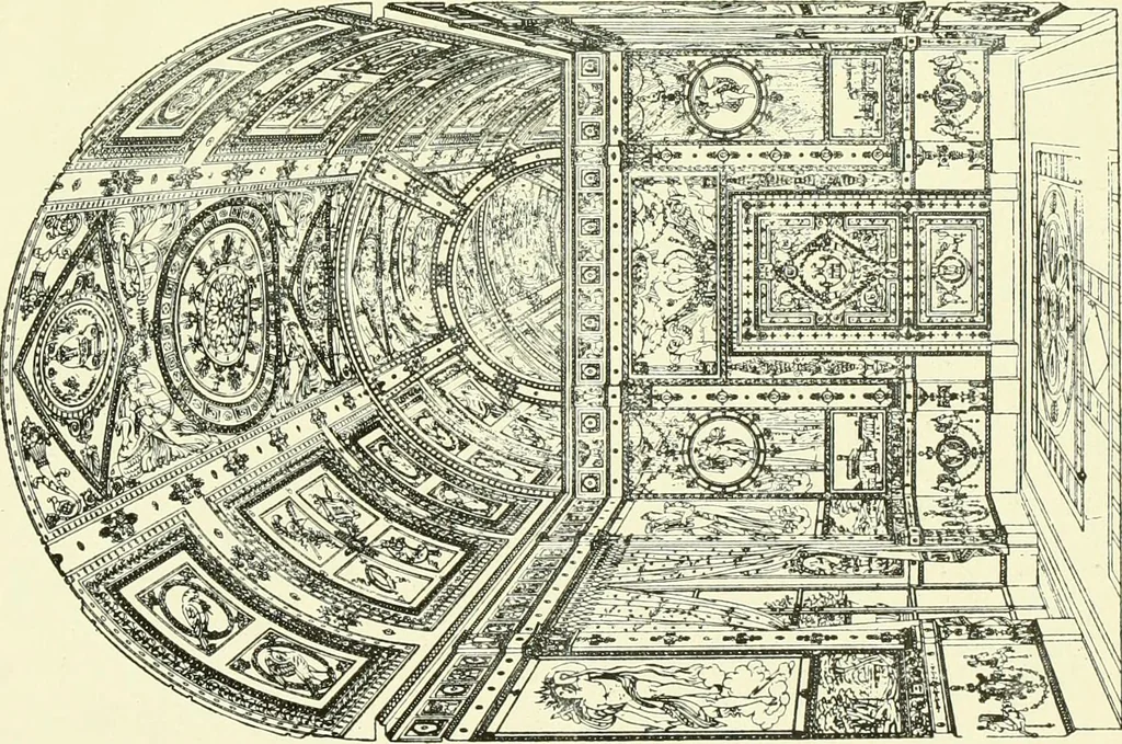 An illustration from An historical guide to French interiors, furniture, decoration, woodwork & allied arts during the last half of the seventeenth century, the whole of the eighteenth century, and the earlier part of the nineteenth, 1903, leaf 402