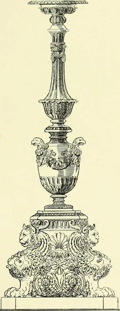 An illustration from An historical guide to French interiors, furniture, decoration, woodwork & allied arts during the last half of the seventeenth century, the whole of the eighteenth century, and the earlier part of the nineteenth, 1903, leaf 404